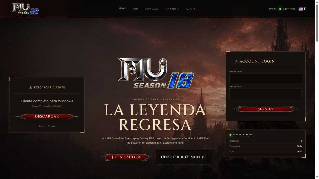 Vista previa de Template Engine 08 · Legends Bronze