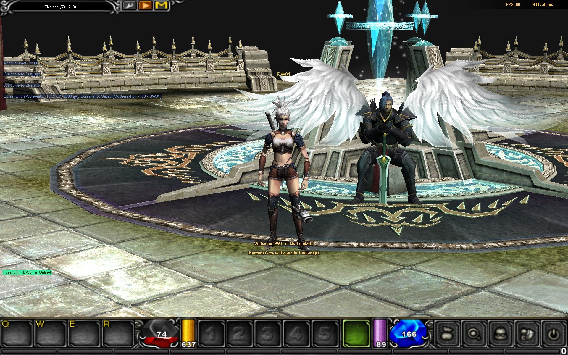 Escena de juego de MU Online